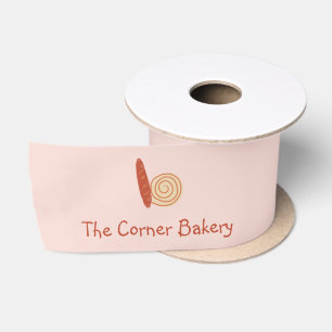 Ruban En Satin Terracotta rose Simple Boulangerie moderne Produit