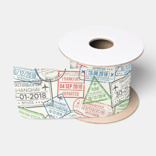 Ruban En Satin Timbres Visa de voyage