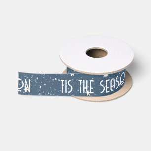 Ruban En Satin 'TIS THE SEASON Texte avec étoiles