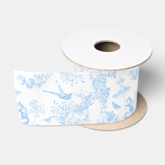 Ruban En Satin Toile de Chinoiserie de la Jungle de Preppy