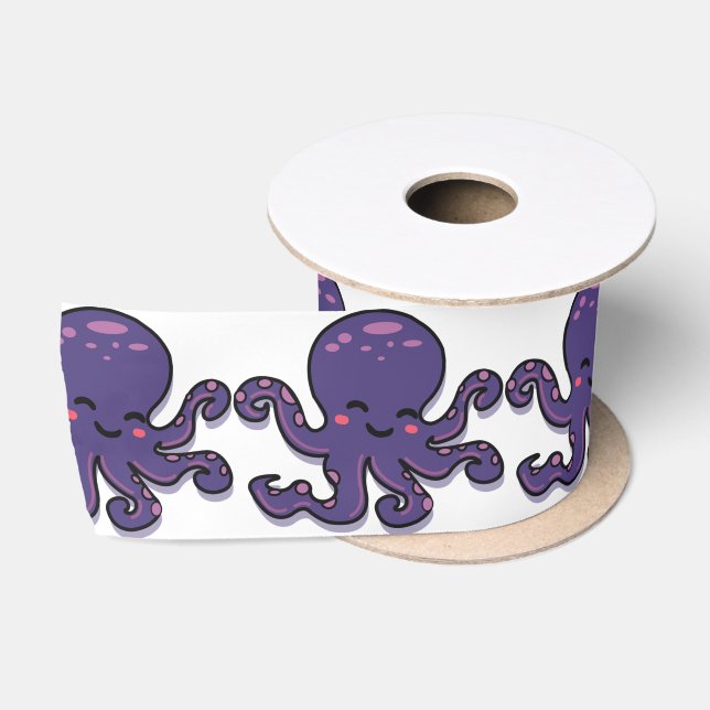 Ruban En Satin Tonnerre-Cove mignonne pourpre (Bobine)