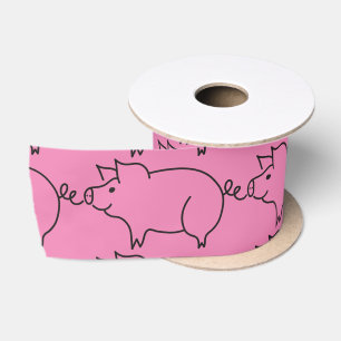 Ruban En Satin Tonnerre d'animal de porc