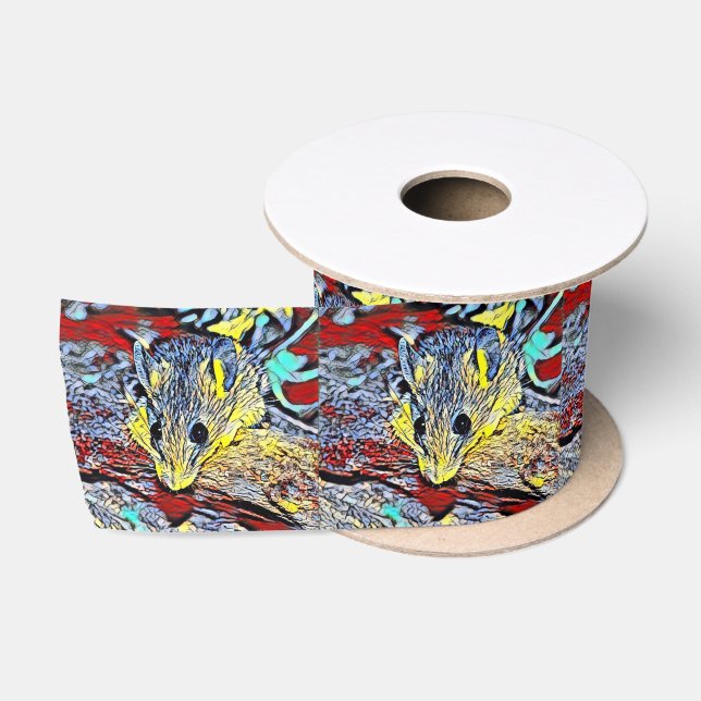 Ruban En Satin Touche couleur - souris (Bobine)