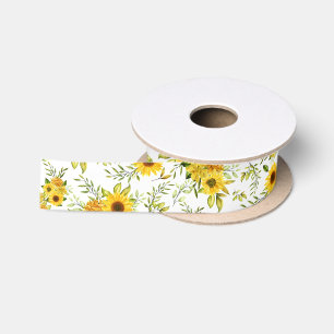 Ruban En Satin Tournesol à l'aquarelle 8