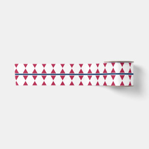 Ruban En Satin Triangel lignes motif Rouge bleu et blanc
