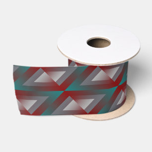 Ruban En Satin triangle gris bordeaux turquoise