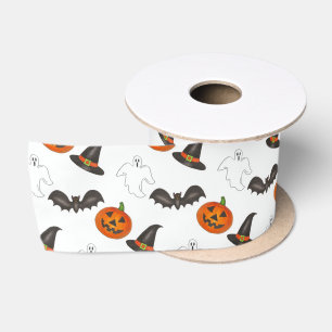 Ruban En Satin Trick or Treat Halloween chauve-chauve-souris Citr