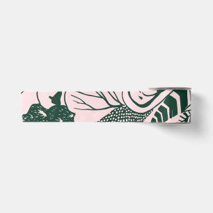 Ruban En Satin Tropical Modernism Floral Ribbon 03