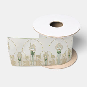 Ruban En Satin Tulipes stylisées Médailles Art Nouveau Alternativ