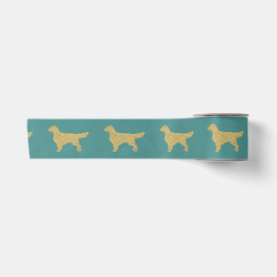 Ruban En Satin Turquoise de golden retriever de parties