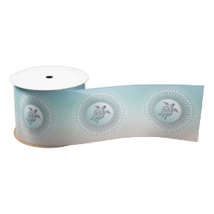 Ruban En Satin Turtle Turquoise Côte Maritime