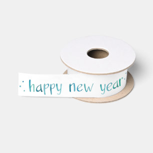 Ruban En Satin Typographie aquarelle Bonne année design