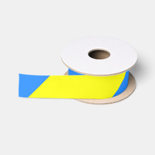 Ruban En Satin Ukraine Drapeau bleu jaune Thunder_Cove Satin Ribb