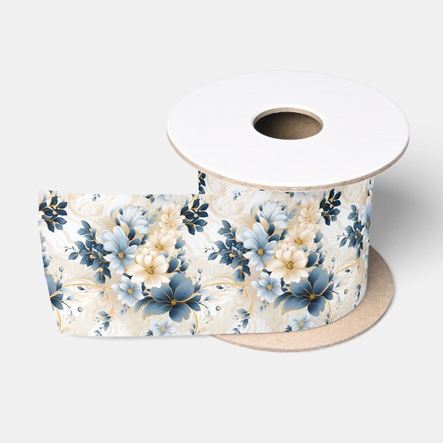 Ruban En Satin Un Mariage Floral Series Design 12 (Bobine)