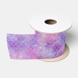 Ruban En Satin Une série Galaxy Mermaid Design 8