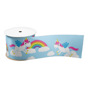 Ruban En Satin Unicorne fête d'anniversaire