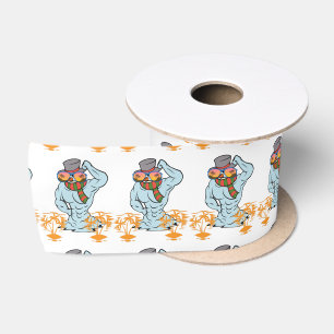 Ruban En Satin Vacances tropicales de Snowman musclé Thunder_Cov