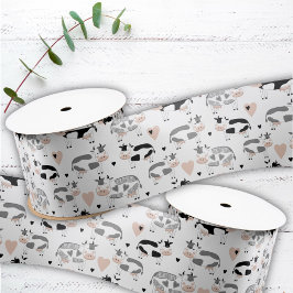 Ruban En Satin Vaches agricoles de campagne mignonnes