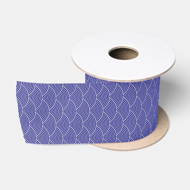 Ruban En Satin Vague Seigaiha  (Bobine)