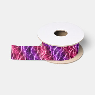 Ruban En Satin vagues encrées - dégradé de roses :