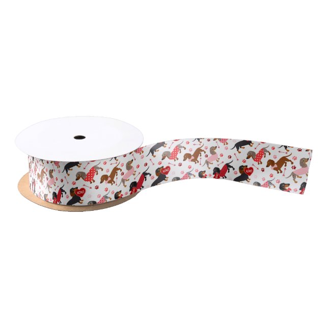 Ruban En Satin Valentine Dachshund (Bobine)