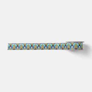 Ruban En Satin Verre Vibrant amusant Motif d'arbre de Noël