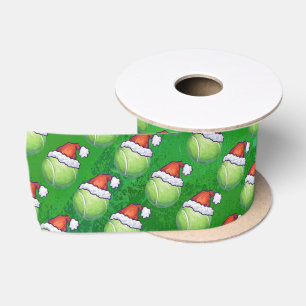 Ruban En Satin Vert de Noël de balle de tennis