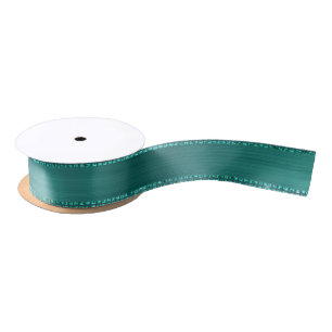 Ruban En Satin Vert élégant avec bordure décorative