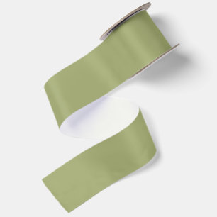 Ruban En Satin Vert mousse terne couleur unie