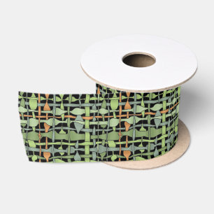 Ruban En Satin Vert pelucheux de toile de jute tissé par
