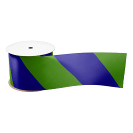 Ruban En Satin Vert printemps et bleu
