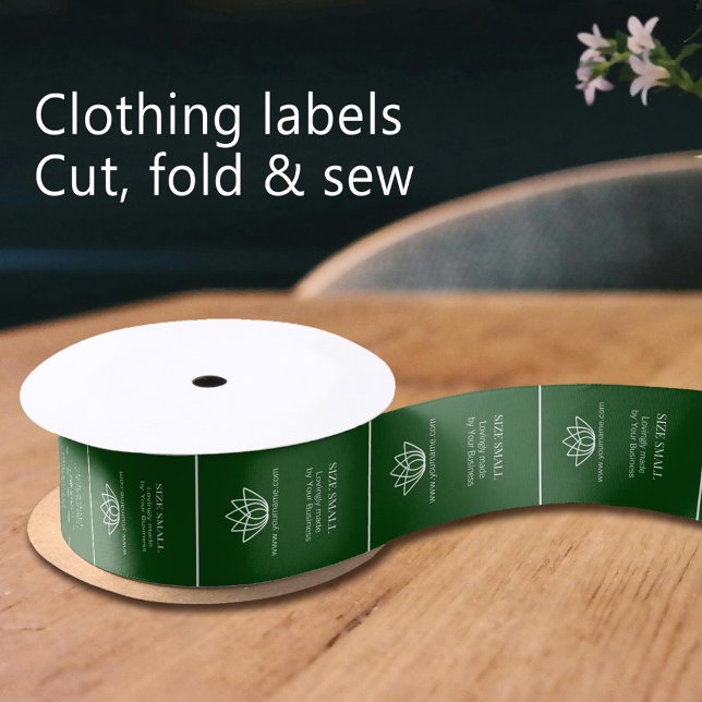 Ruban En Satin Vêtements personnalisés vêtement étiquette col pli (Créateur téléchargé)