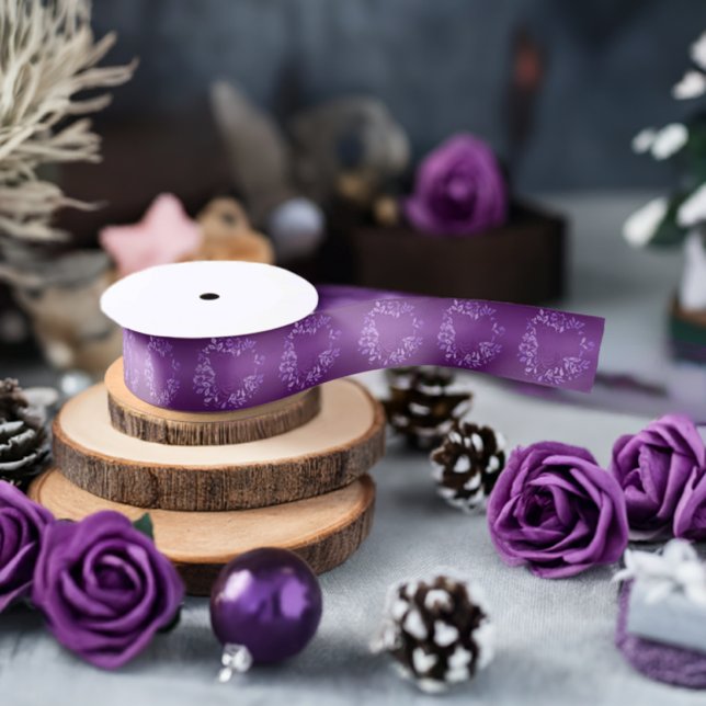 Ruban en satin violet Rose (Largeur : 1,5 Pouces) (Small Violet Rose Satin Ribbon)