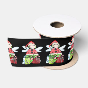 Ruban En Satin Vœux de saison, Joyeux NoëlSanta AngelBlack