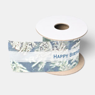Ruban En Satin Votre message hiver Frost Photo Abstraite - Bokeh