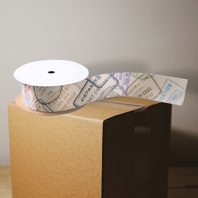 Ruban En Satin Voyage de timbres de passeport (Créateur téléchargé)