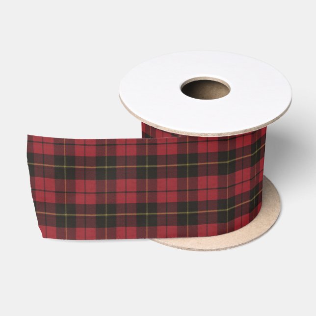 Ruban En Satin Wallace Red Patiné Original Tartan écossais (Bobine)