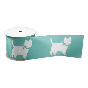 Ruban En Satin West Highland Terrier Chien Chien Chien Chien Chio