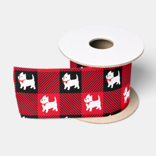 Ruban En Satin Westies de Noël Les Terriers des Hautes-Terres-de-