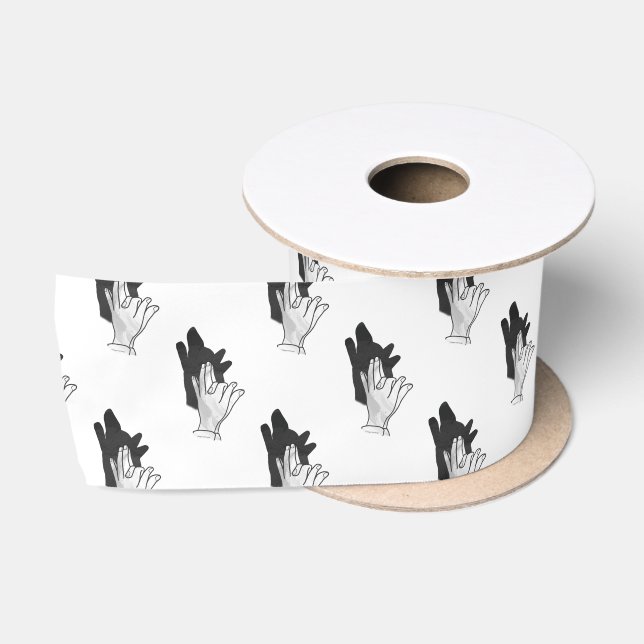 Ruban En Satin Wolf Silhouette (Bobine)