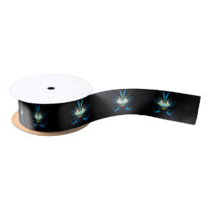 Ruban En Satin Yeux Brûlants Créature Bleue Lumineuse 