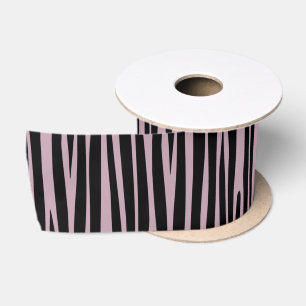 Ruban En Satin Zebra rayures motif animal Lavender ombre