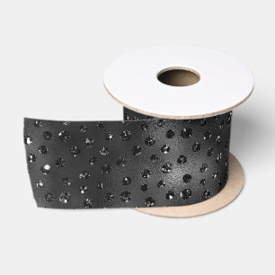 Ruban En Satin Zones de Cheetah Parties scintillant Black Faux