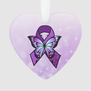 Ruban et papillon personnalisés de fibromyalgie