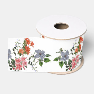 Ruban floral de gros-grain de guirlande de