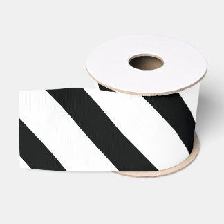 Ruban Gros-grain A barré (diagonale noire et de blanc |) n'importe