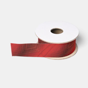 Ruban Gros-grain Acceptation Motif de Boho Eclectique Rouge