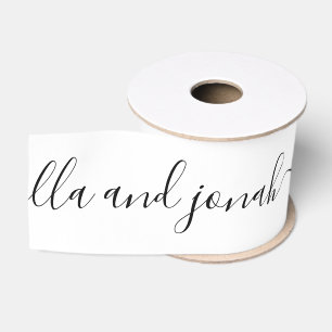 Ruban Gros-grain Ajouter le nom du couple pour mariage ou fête de m