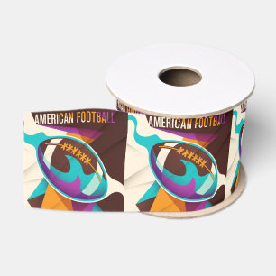 Ruban Gros-grain American Football Sport Ball Abstrait
