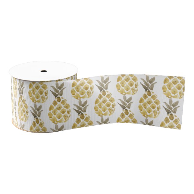 Ruban Gros-grain Aquarelle ananas Pays (Bobine)
